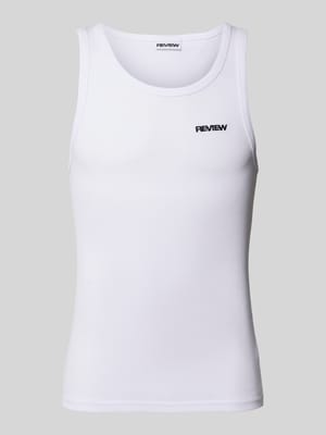 Tanktop in Ripp-Optik mit Label-Stitching Shop The Look MANNEQUINE