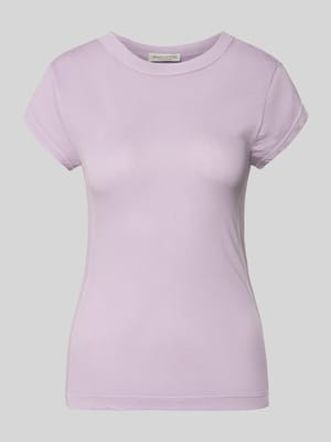 slim fit T-shirt van puur katoen Shop The Look MANNEQUINE