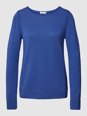 Gebreide pullover met boothals Shop The Look MANNEQUINE