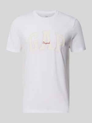 T-Shirt mit Logo und Rundhalsausschnitt Shop The Look MANNEQUINE