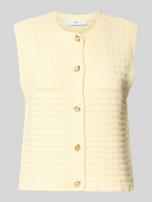 Strickweste in Bouclé-Optik Modell 'PACHO' Shop The Look MANNEQUINE