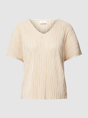 T-Shirt mit Strukturmuster Shop The Look MANNEQUINE