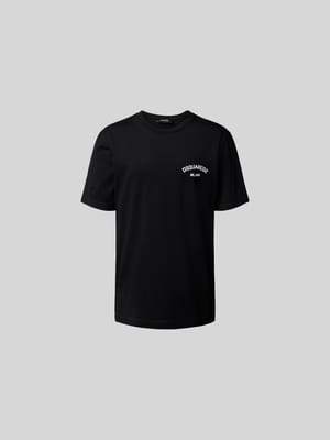 T-Shirt mit Label-Print Shop The Look MANNEQUINE