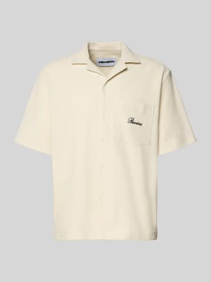 Regular Fit Freizeithemd mit Label-Stitching Shop The Look MANNEQUINE