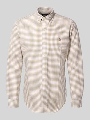 Regular fit vrijetijdsoverhemd met logostitching, model 'Cub' Shop The Look MANNEQUINE