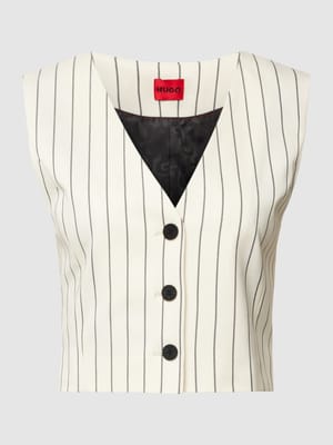 Kort gilet van viscosemix, model 'AURIS' Shop The Look MANNEQUINE