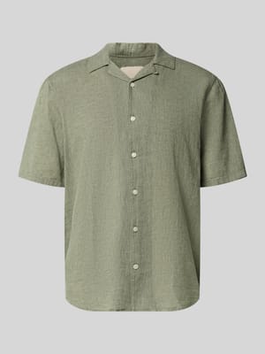 Slim Fit Freizeithemd aus Baumwoll-Leinen-Mix Modell 'CAIDEN' Shop The Look MANNEQUINE