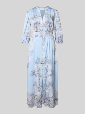 Maxikleid mit V-Ausschnitt und 3/4-Arm Modell 'Stellar Artist' Shop The Look MANNEQUINE