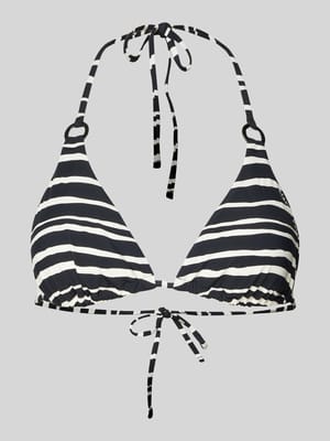 Triangelbikinitop met gestreept design Shop The Look MANNEQUINE