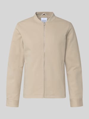Slim Fit Jacke mit Stehkragen und Reißverschluss Shop The Look MANNEQUINE