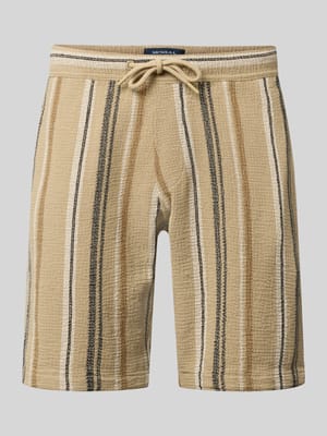 Shorts met streepmotief en tunnelkoord Shop The Look MANNEQUINE