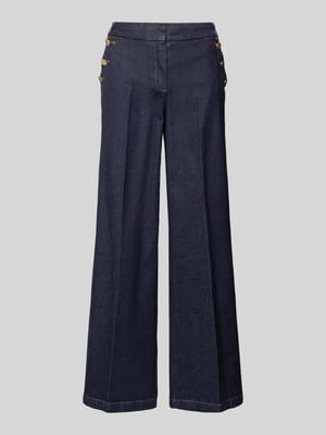 Wide leg jeans met persplooien Shop The Look MANNEQUINE