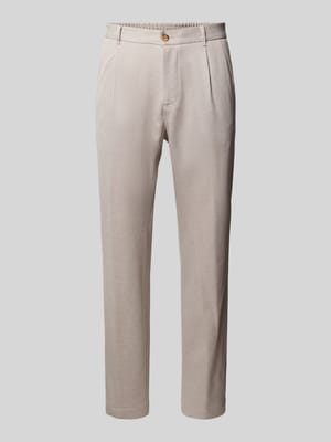 Spodnie garniturowe o kroju regular fit z mieszanki wiskozy model 'Lester' Shop The Look MANNEQUINE