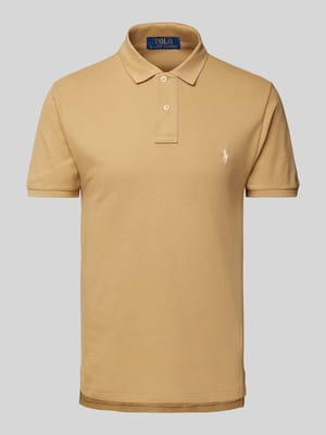 Slim Fit Poloshirt mit Logo-Stitching Shop The Look MANNEQUINE