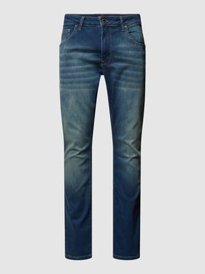 Slim Fit Jeans im Used-Look Modell 'BATES' Shop The Look MANNEQUINE