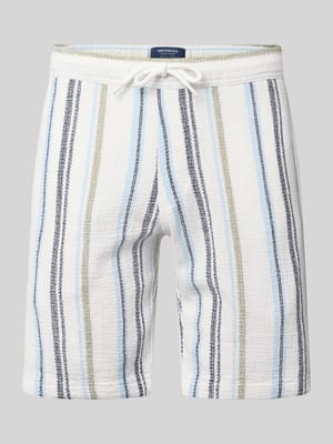 Shorts mit Streifenmuster und Tunnelzug Shop The Look MANNEQUINE