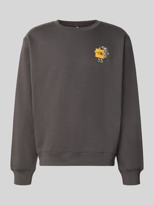 Relaxed Fit Sweatshirt aus Baumwoll-Mix mit Label-Detail Shop The Look MANNEQUINE