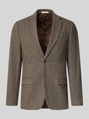 Slim fit colbert met klepzakken van wol Shop The Look MANNEQUINE