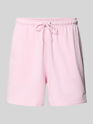 Short met labelstitching en elastische band Shop The Look MANNEQUINE