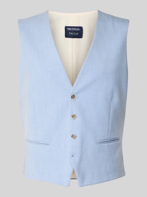 Slim Fit Weste mit Allover-Muster Shop The Look MANNEQUINE