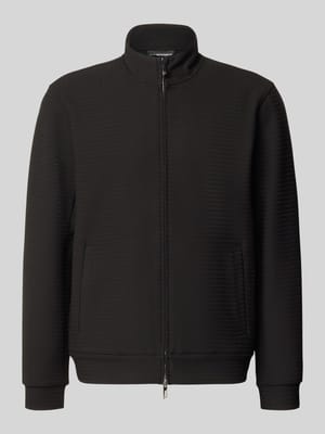 Sweatjacke mit Stehkragen und Zweiwege-Reißverschluss Shop The Look MANNEQUINE