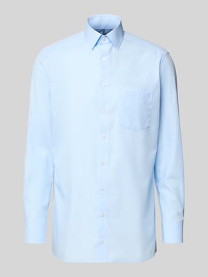 Regular fit vrijetijdsoverhemd met logostitching model 'New' Shop The Look MANNEQUINE