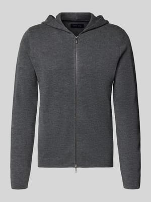 Regular fit gebreid jack met aandeel lanawol Shop The Look MANNEQUINE