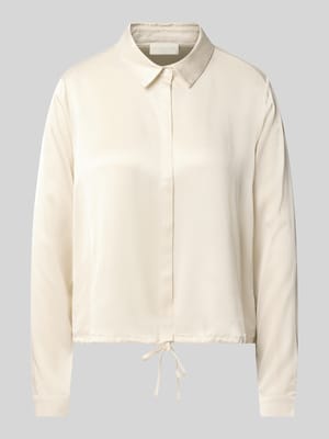 Regular Fit Bluse aus Viskose mit verdeckter Knopfleiste Shop The Look MANNEQUINE