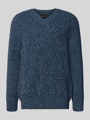 Shaped fit gebreide pullover van scheerwolmix, model 'KARINET' Shop The Look MANNEQUINE