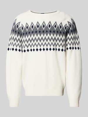 Gebreide pullover met ronde hals Shop The Look MANNEQUINE