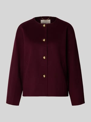 Krótki płaszcz o kroju relaxed fit z mieszanki wełny z domieszką kaszmiru Shop The Look MANNEQUINE