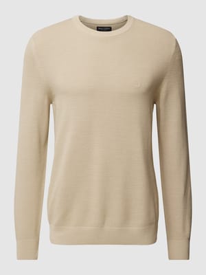 Gebreide pullover met labeldetail Shop The Look MANNEQUINE