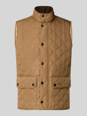 Slim Fit Weste mit Logo-Stitching Modell 'NEW LOWERDALE' Shop The Look MANNEQUINE