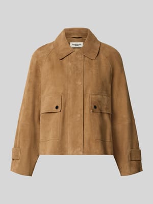 Regular Fit Lederjacke aus echtem Ziegenleder Modell 'ABITO' Shop The Look MANNEQUINE