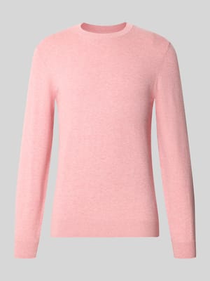 Strickpullover aus Baumwoll-Kaschmir-Mix mit Rundhalsausschnitt Shop The Look MANNEQUINE
