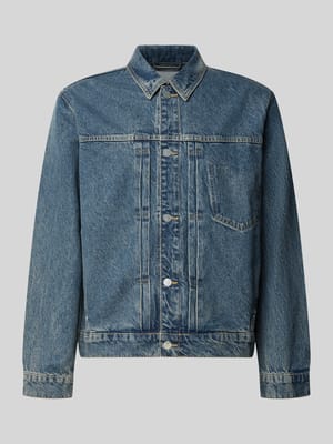 Regular Fit Jeansjacke aus Baumwoll-Lyocell-Mix Modell 'AASHTON' Shop The Look MANNEQUINE