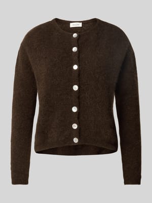 Strickjacke aus Alpaka-Mix mit Rundhalsausschnitt Modell 'VITOW' Shop The Look MANNEQUINE