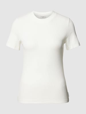 T-Shirt mit Ripp-Optik Shop The Look MANNEQUINE