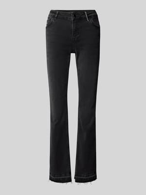 Slim fit jeans met open zoom, model 'Ashley' Shop The Look MANNEQUINE