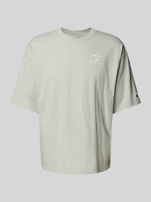 Relaxed fit T-shirt met labelstitching Shop The Look MANNEQUINE