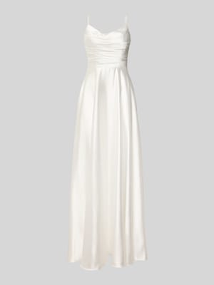 Brautkleid aus Satin mit Drapierungen Shop The Look MANNEQUINE