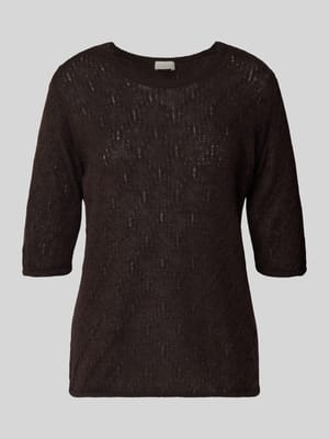 Regular Fit Strickshirt mit Alpaka-Anteil und 1/2-Arm Shop The Look MANNEQUINE