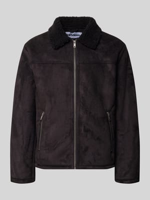 Jacke in Leder-Optik mit Reißverschlusstaschen Shop The Look MANNEQUINE