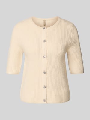 Kurtka z dzianiny z okrągłym dekoltem i rękawem o dł. 1/2 model ‘AVALON’ Shop The Look MANNEQUINE