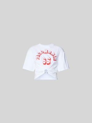 Cropped T-Shirt mit Zier-Detail Shop The Look MANNEQUINE