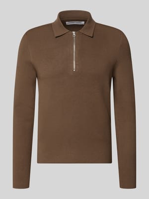 Slim fit pullover met polokraag model 'GUNA' Shop The Look MANNEQUINE