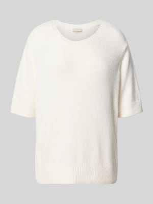 Oversized gebreide pullover met ronde hals Shop The Look MANNEQUINE