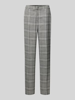 Broek met glencheck en persplooien, model 'Check' Shop The Look MANNEQUINE