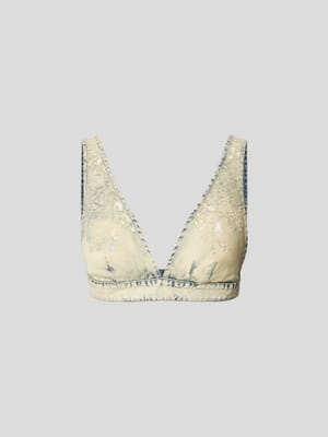 Crop Top in Denim-Optik Shop The Look MANNEQUINE