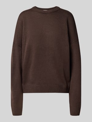 Oversized gebreide pullover met ribboorden Shop The Look MANNEQUINE